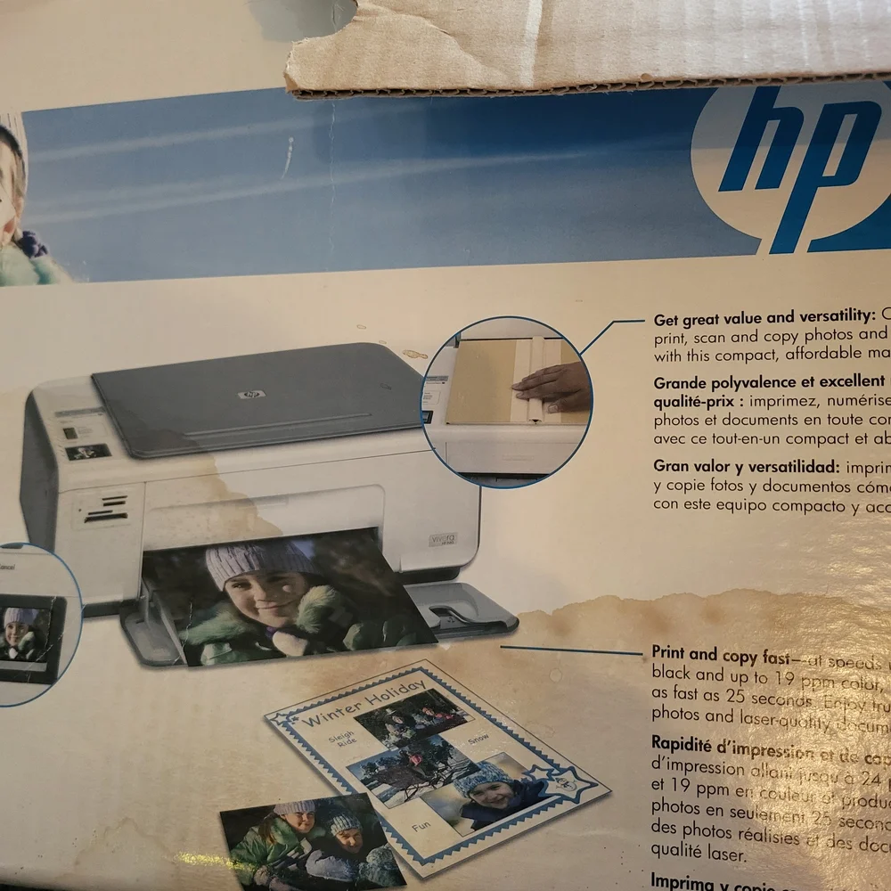 HP C4210 Color Scanner Copier - White and Gray